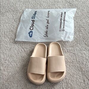 Cloud Slides Women's Tan Slippers